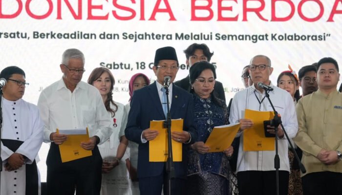 Menteri Agama Bacakan Deklarasi Perdamaian dalam Doa Lintas Agama