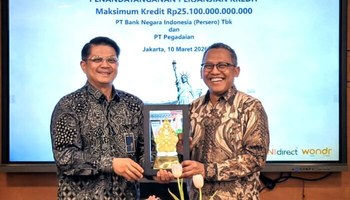 BNI Tambah Fasilitas Kredit Rp10 Triliun ke Pegadaian, Total Pembiayaan Capai Rp25,1 Triliun