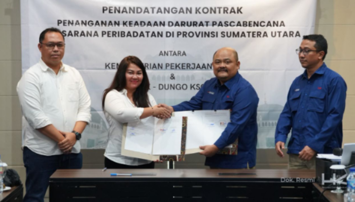 Hutama Karya Garap Pemulihan Prasarana Peribadatan Pascabencana di Sumatera Utara