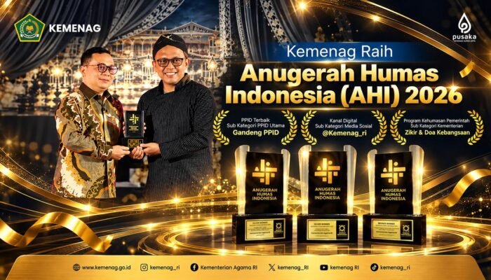 Raih Tiga Penghargaan AHI 2026, Kemenag Perkuat Keterbukaan Informasi dan Komunikasi Publik